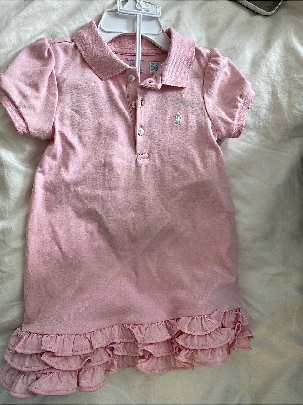 Ralph Lauren Ruffled Cotton Polo Dress & Bloomers Pink